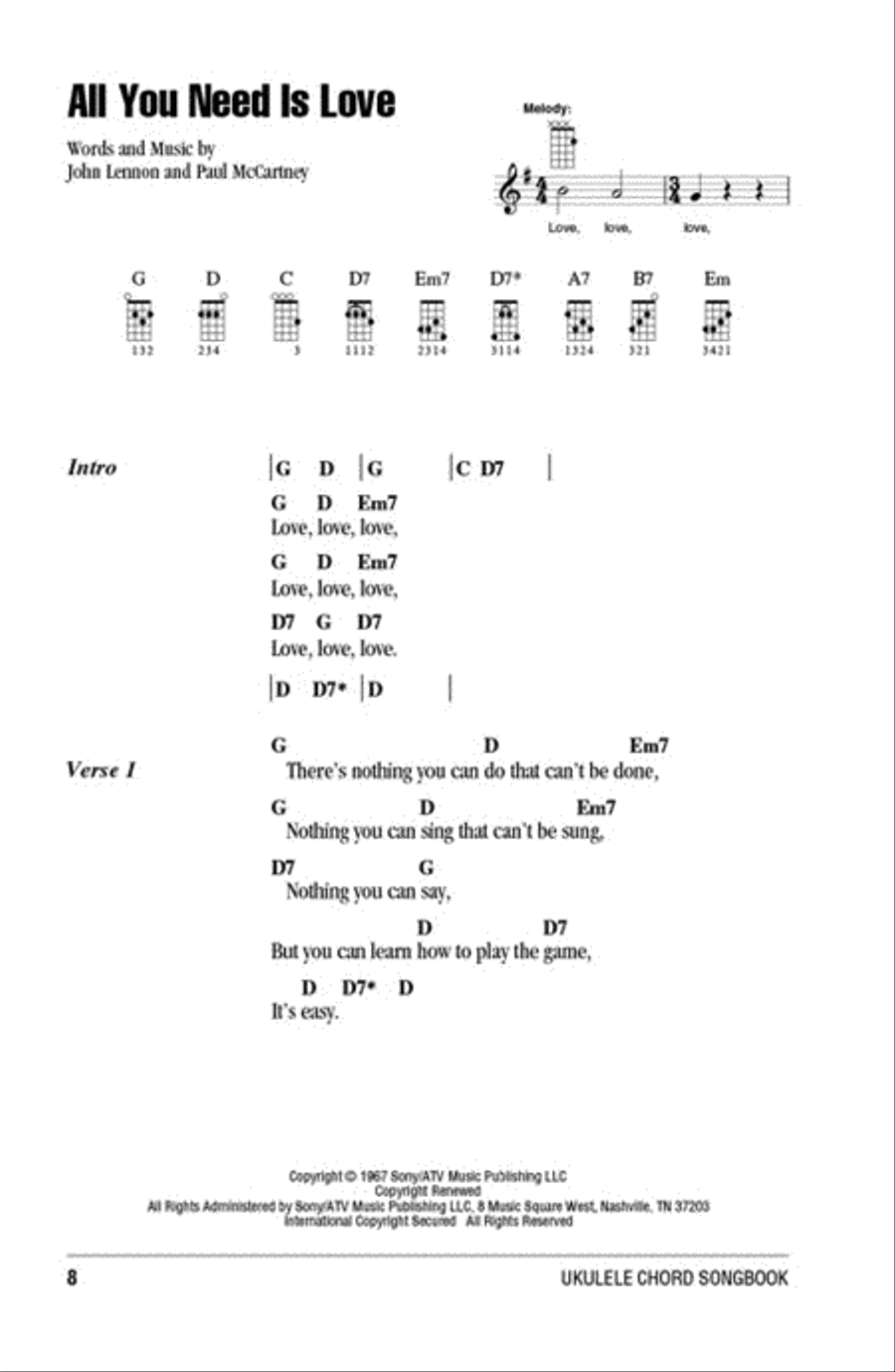 The Beatles Ukulele scores gallery preview page 4