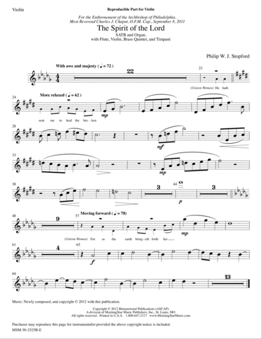 The Spirit of the Lord Choir scores gallery preview page 2