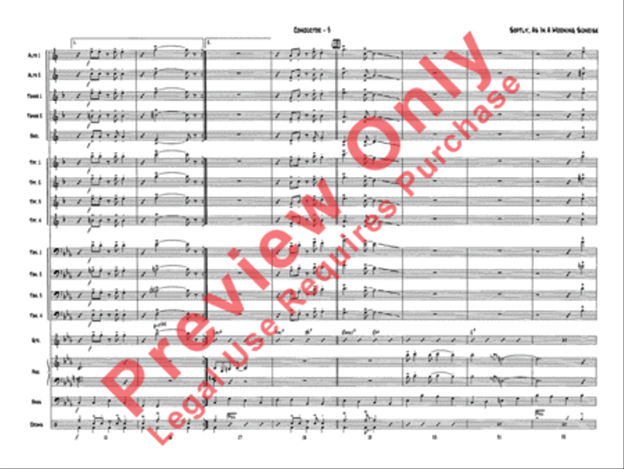 Softly, As in a Morning Sunrise Jazz Ensemble scores gallery preview page 5