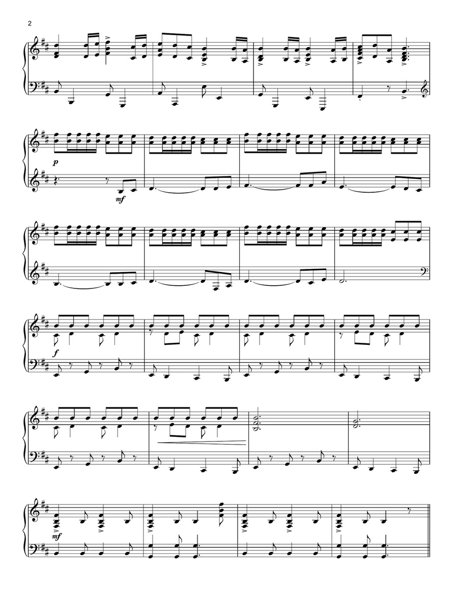 Dragonborn (Skyrim Theme) Piano Solo scores gallery preview page 2