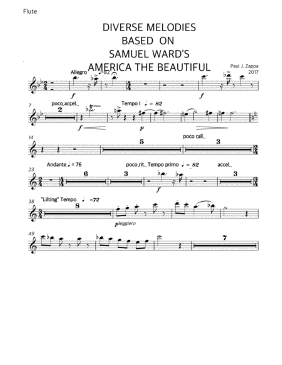 Diverse melodies based on 