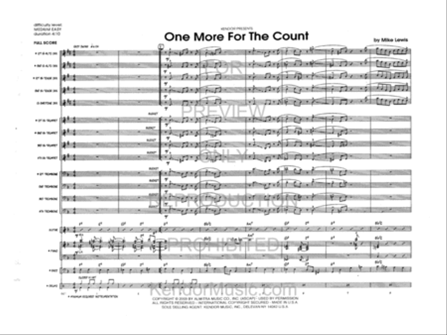 One More For The Count Jazz Ensemble scores gallery preview page 2