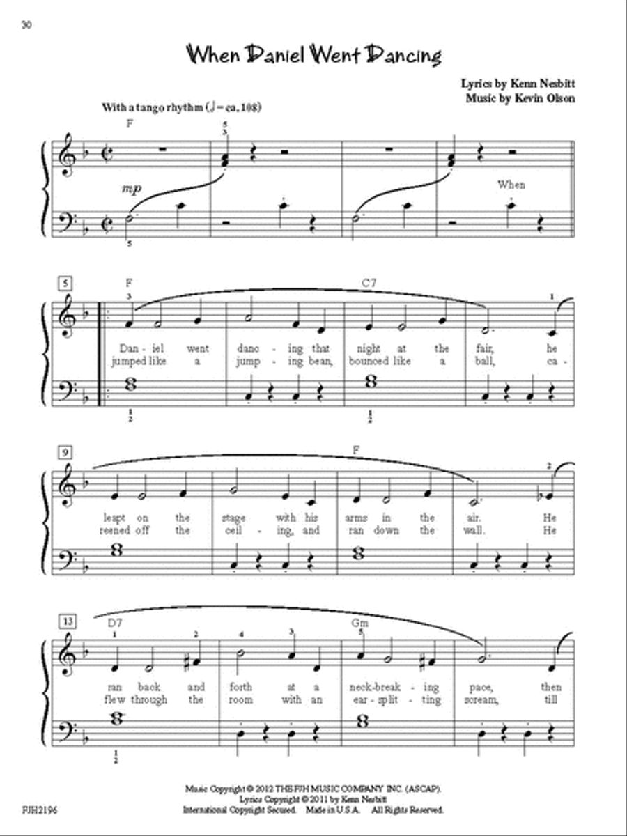 Simply Silly Songbook -- Songs About Music Piano Solo scores gallery preview page 4