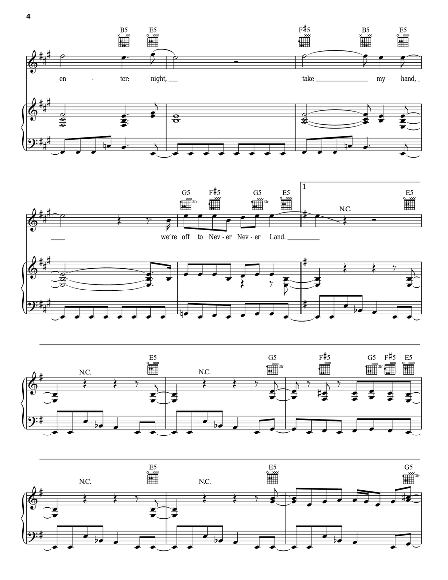Enter Sandman Piano, Vocal, Guitar scores gallery preview page 4