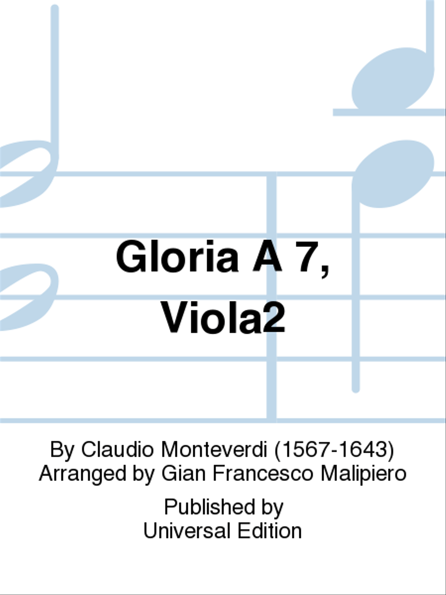 Gloria A 7, Viola2 Viola scores gallery preview page 1