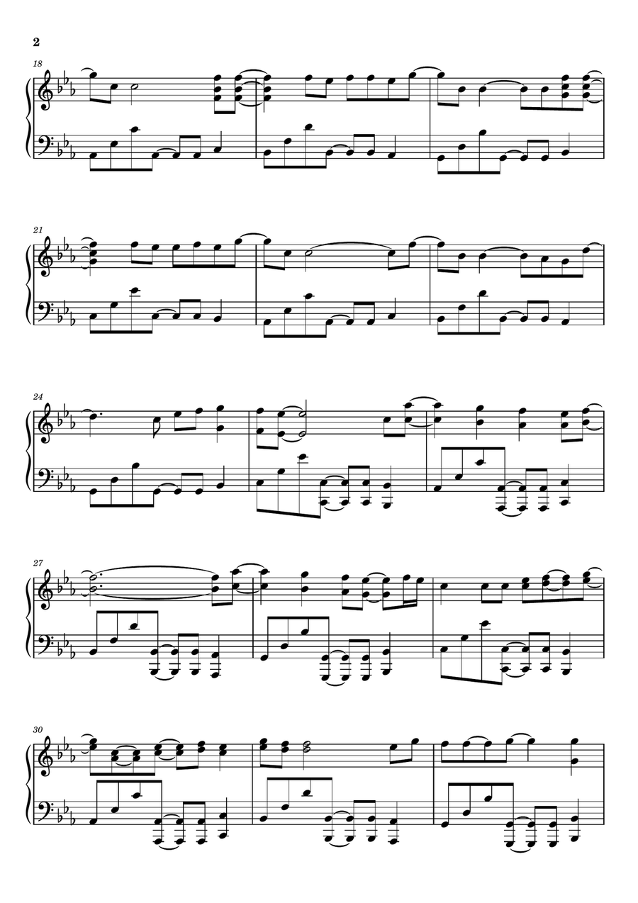 Bad Dreams Piano Solo scores gallery preview page 2