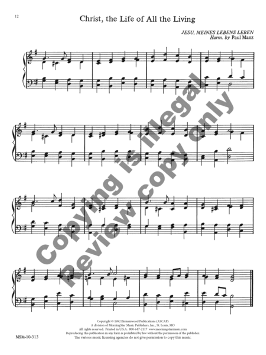 Varied Hymn Accompaniments for Lent Organ scores gallery preview page 8