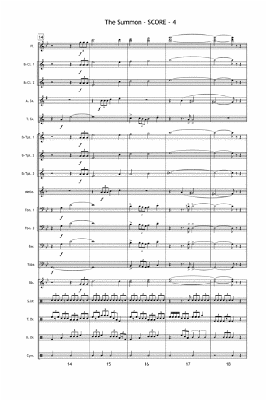 The Summon Marching Band scores gallery preview page 5