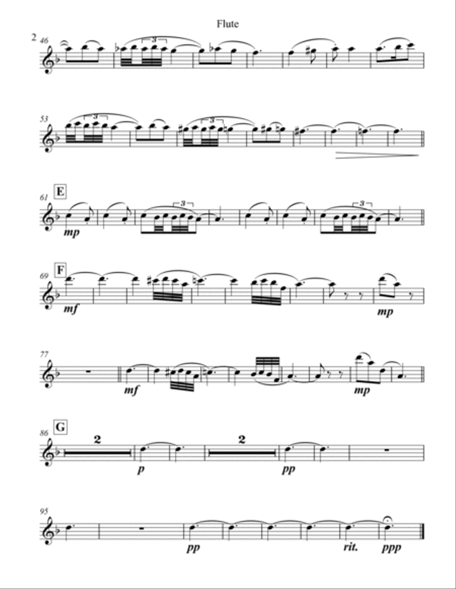 The Nutcracker Suite - 5. Arab Dance (for Woodwind Quartet) Woodwind Quartet scores gallery preview page 6