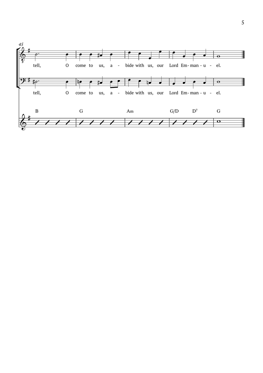 O Little Town of Bethlehem TB scores gallery preview page 5