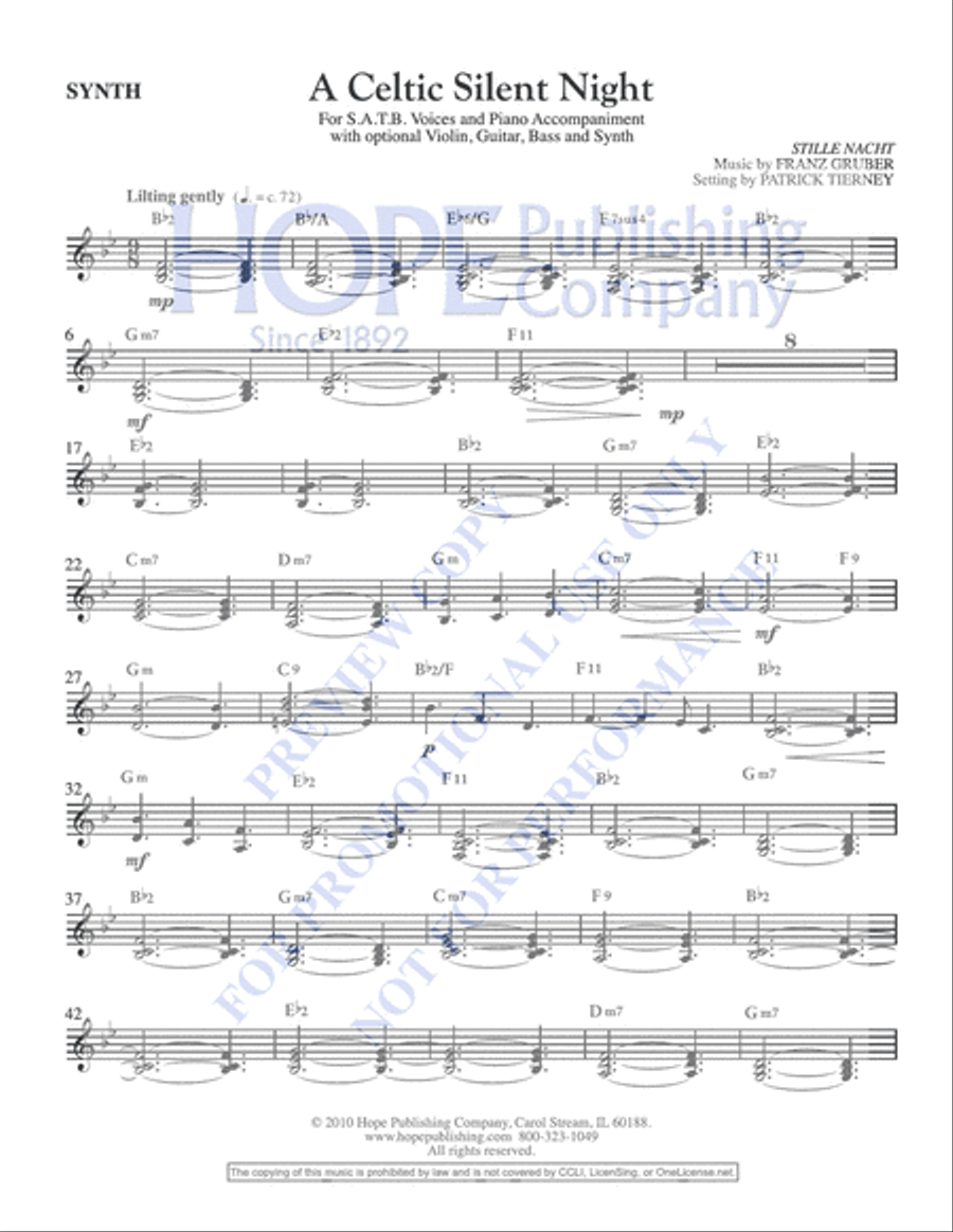 A Celtic Silent Night Choir scores gallery preview page 8