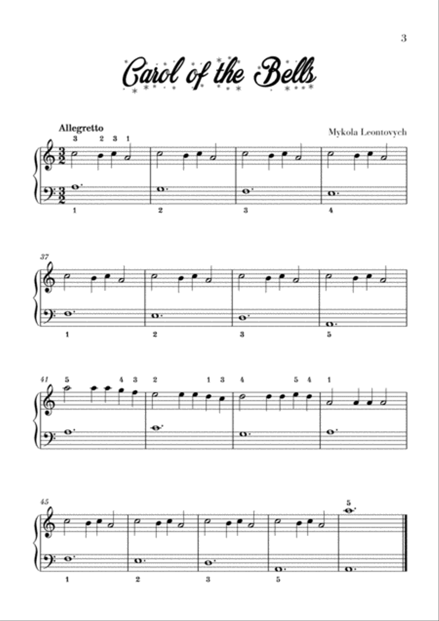 10 Easy Christmas Carols for Piano Beginners (Music for Children) Easy Piano scores gallery preview page 5