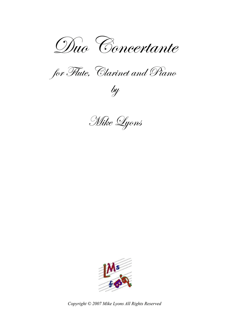 Duo Concertante (Fl. Cl.and Piano) Woodwind Duet scores gallery preview page 1