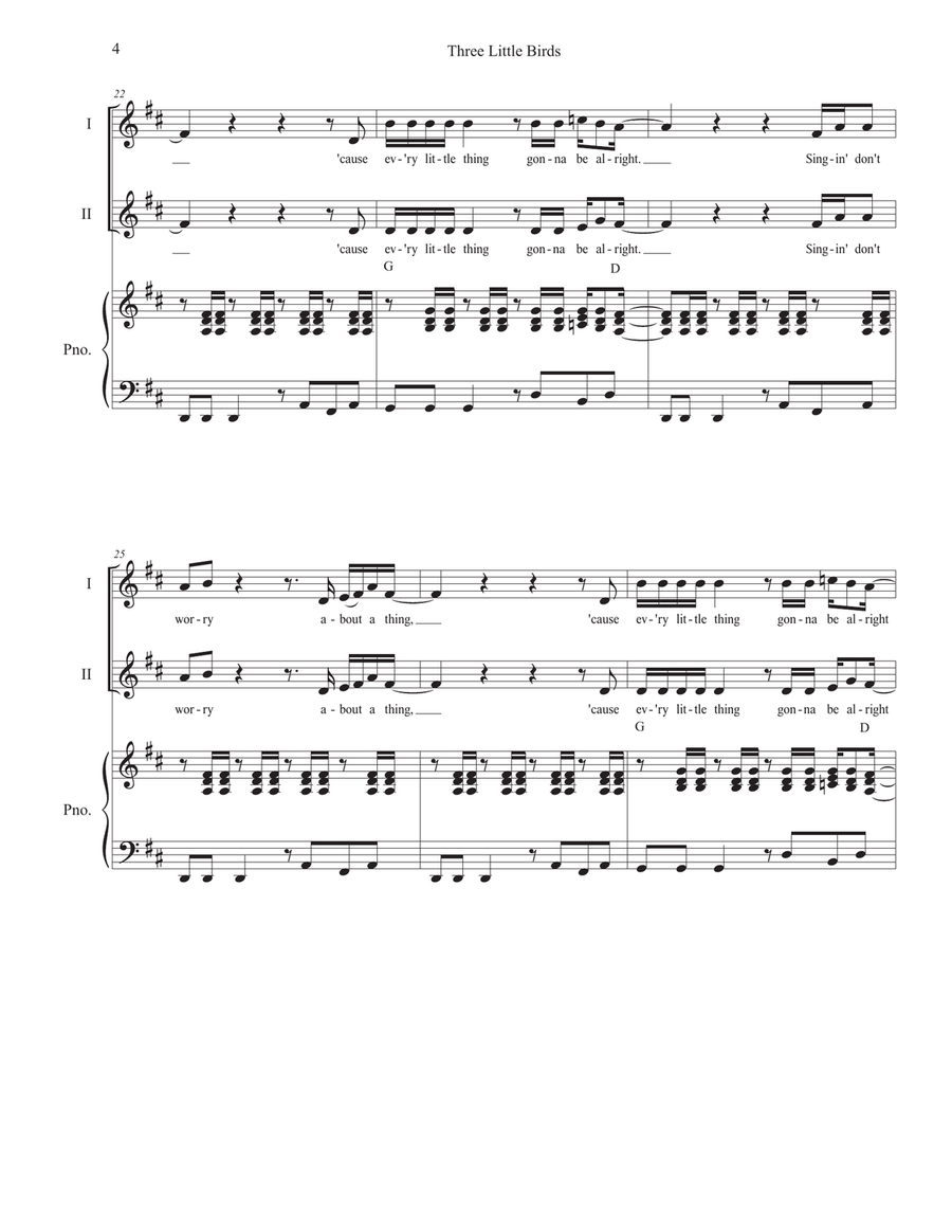 Three Little Birds SA scores gallery preview page 4