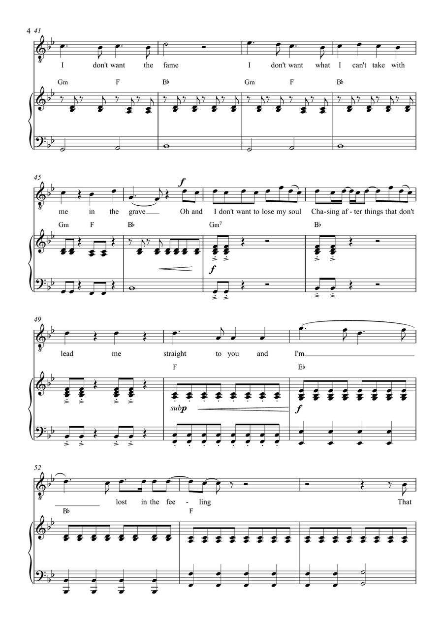 The Prodigal Piano, Vocal, Guitar scores gallery preview page 4