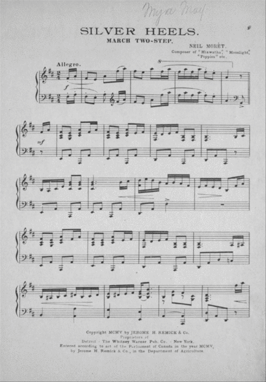 Silverheels. Indian Intermezzo-Two Step Piano Solo scores gallery preview page 2