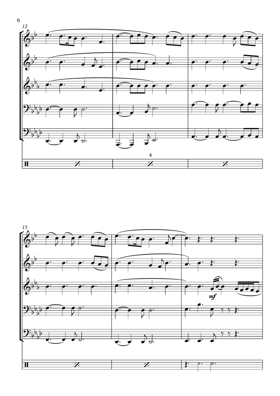 Perfect Perfect Brass Quintet scores gallery preview page 6