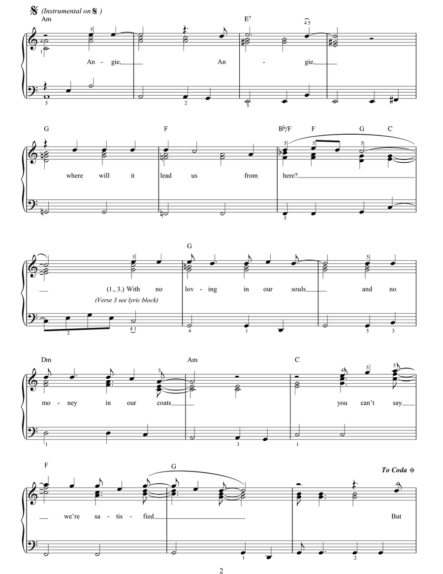 Angie Easy Piano scores gallery preview page 2