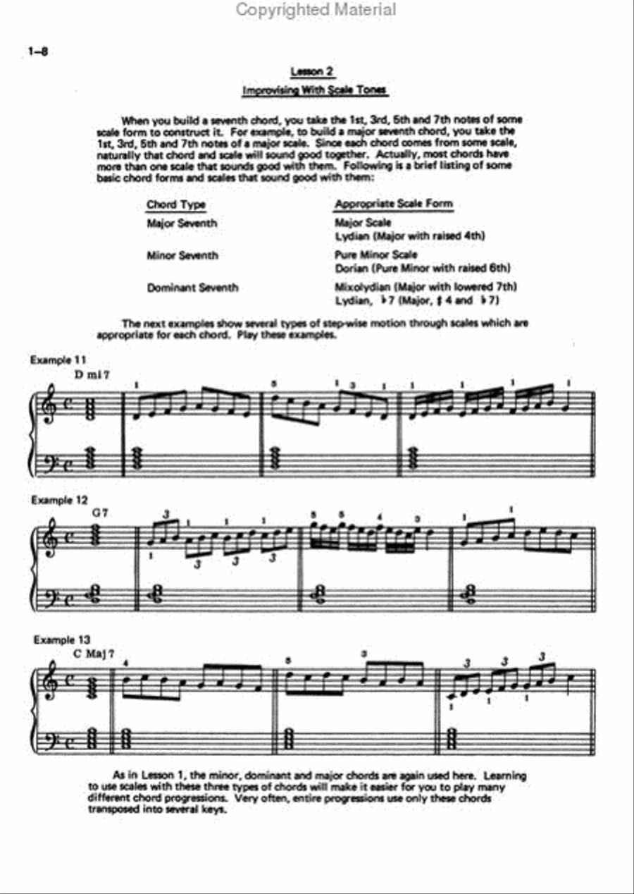 Jazz Improvisation for Keyboard Players, Book 1 Piano Method scores gallery preview page 3
