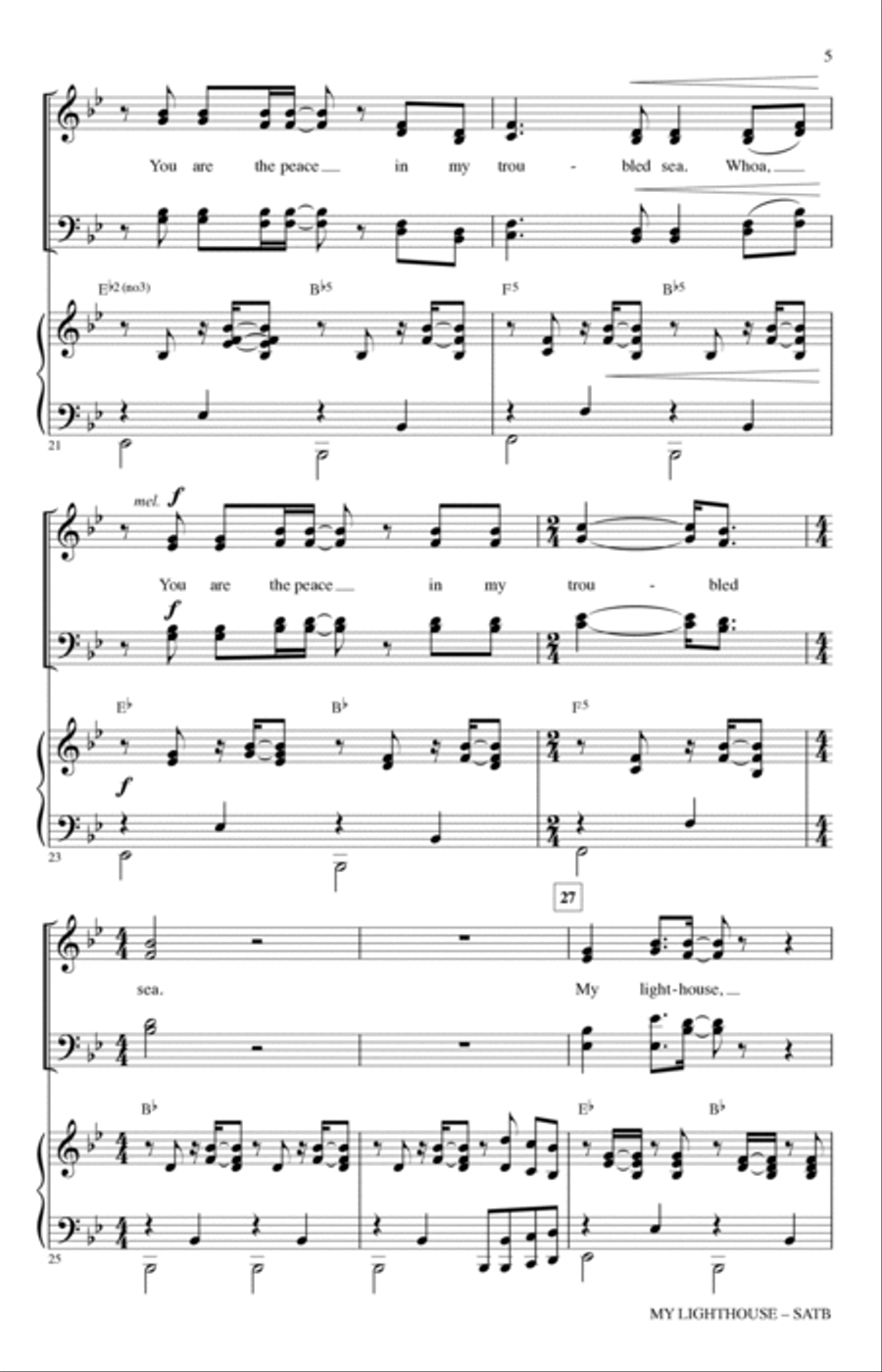 My Lighthouse (arr. David Angerman) 4-Part scores gallery preview page 4