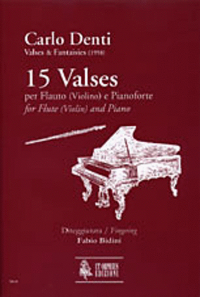 Book cover for 15 Valses for Flute (Violin) and Piano (1998)