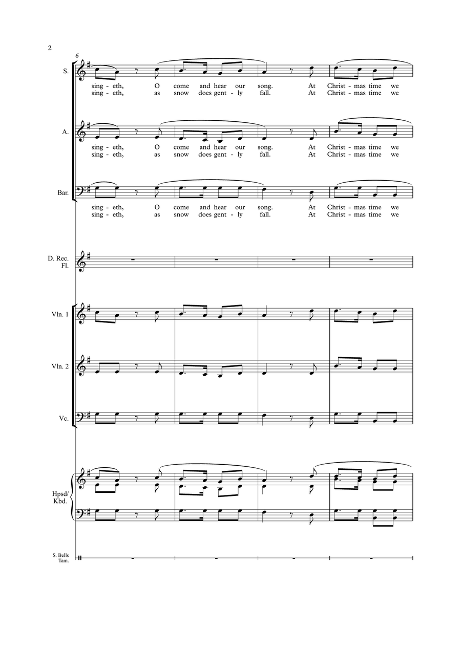 A Madrigal Christmas (Score and Instrumental/Vocal Parts) Choir scores gallery preview page 3