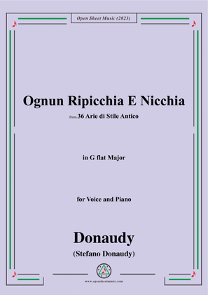 Donaudy-Ognun Ripicchia E Nicchia,in G flat Major