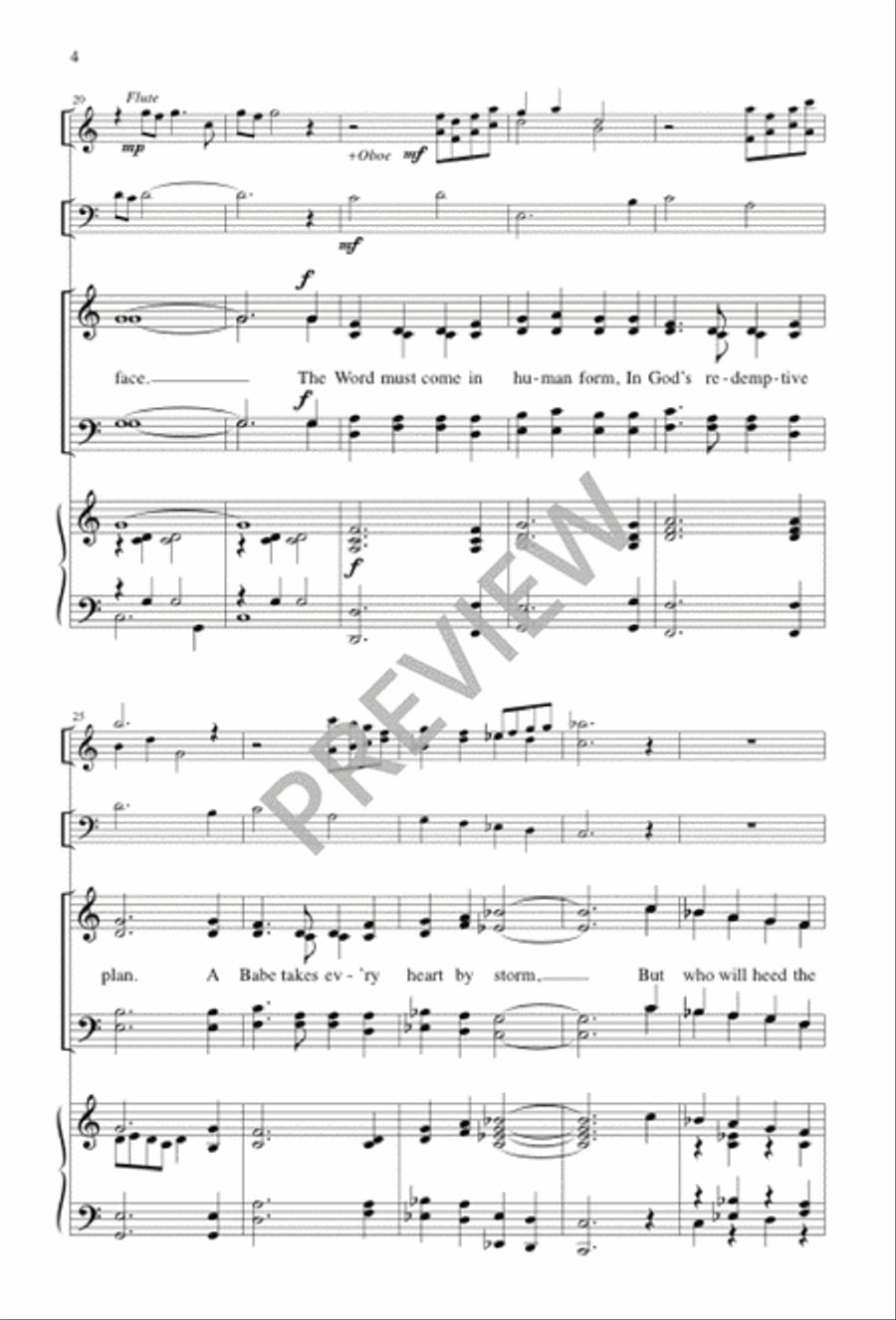 The Word Is Born The Word Is Born 4-Part scores gallery preview page 4