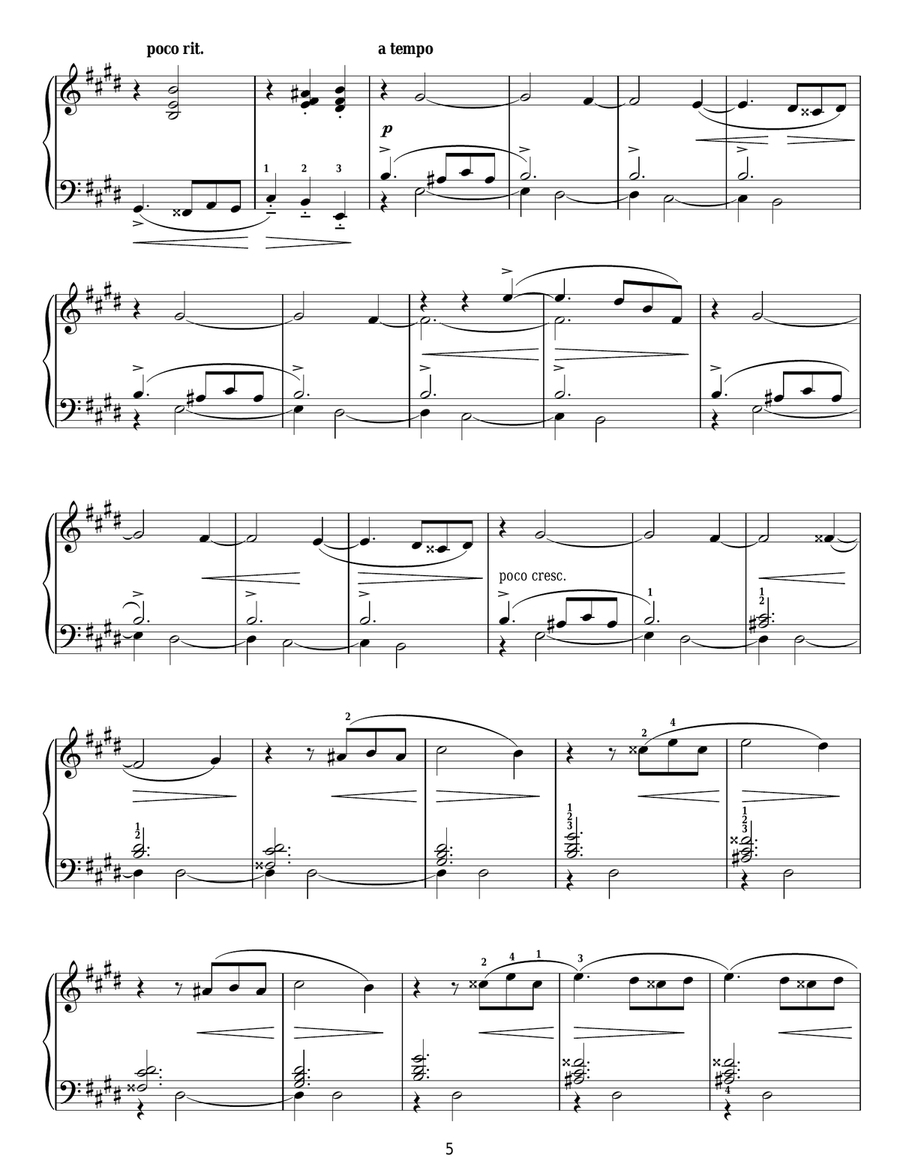 Noel (December from 'The Seasons' Op. 37) Piano Solo scores gallery preview page 5