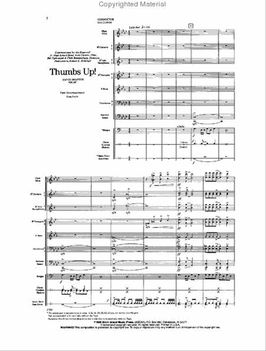 Thumbs Up! Thumbs Up! Concert Band scores gallery preview page 2