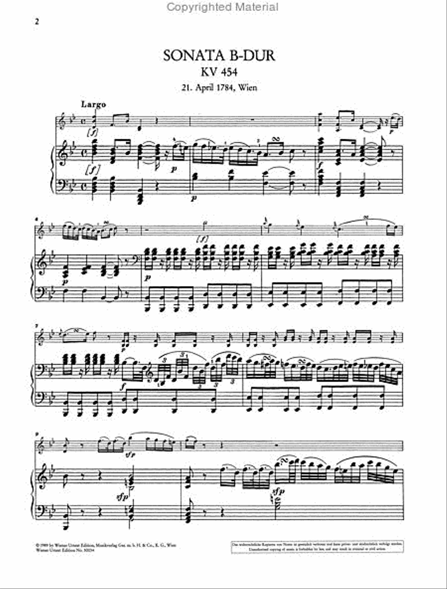 Sonatas for Piano and Violin, Vol. 3 Violin Solo scores gallery preview page 2