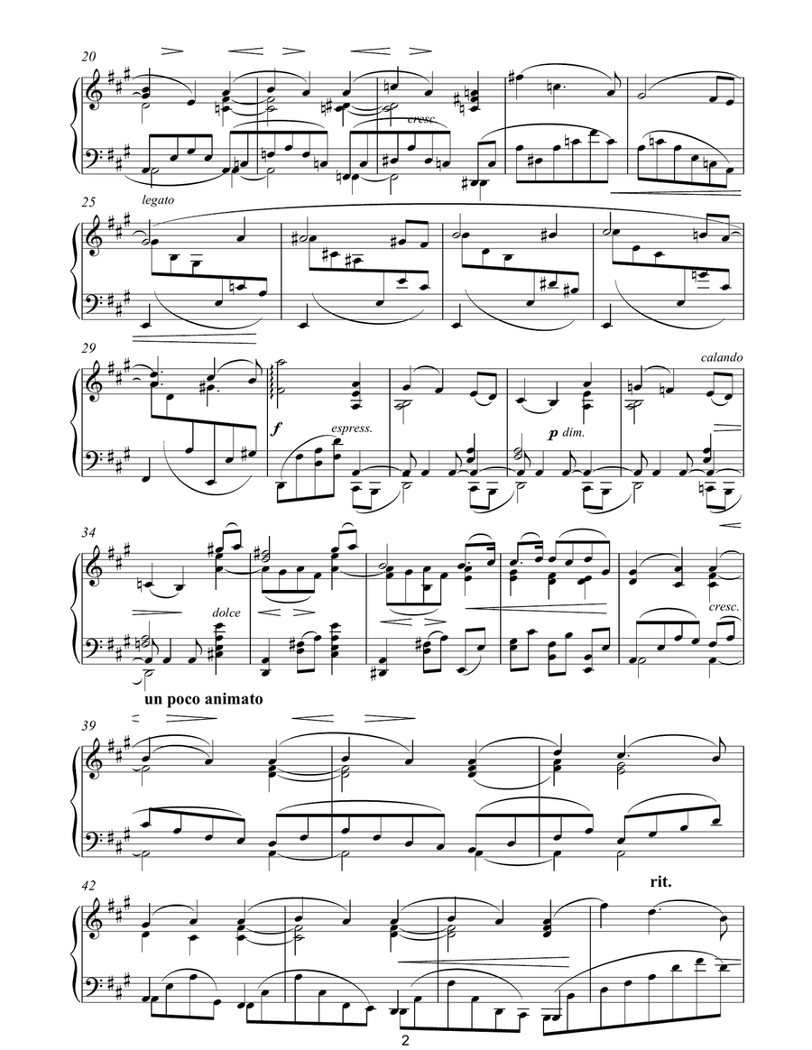 Intermezzo in A Major (from Six Piano Pieces, Op. 118, No. 2) Piano Solo scores gallery preview page 2