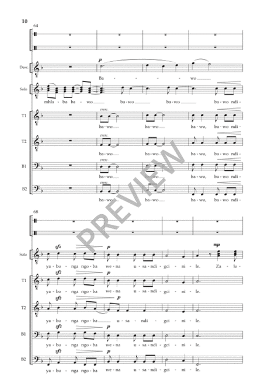 Ndikhokhele Bawo (TTBB) Ndikhokhele Bawo (TTBB) TTBB scores gallery preview page 11