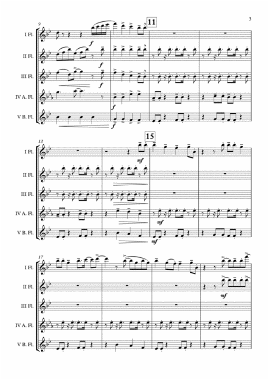 Shut Up And Dance Flute Choir scores gallery preview page 4