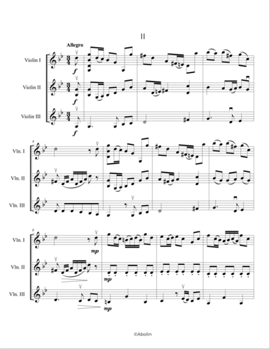Eccles: Sonata in G minor - Violin Trio Chamber Music scores gallery preview page 3