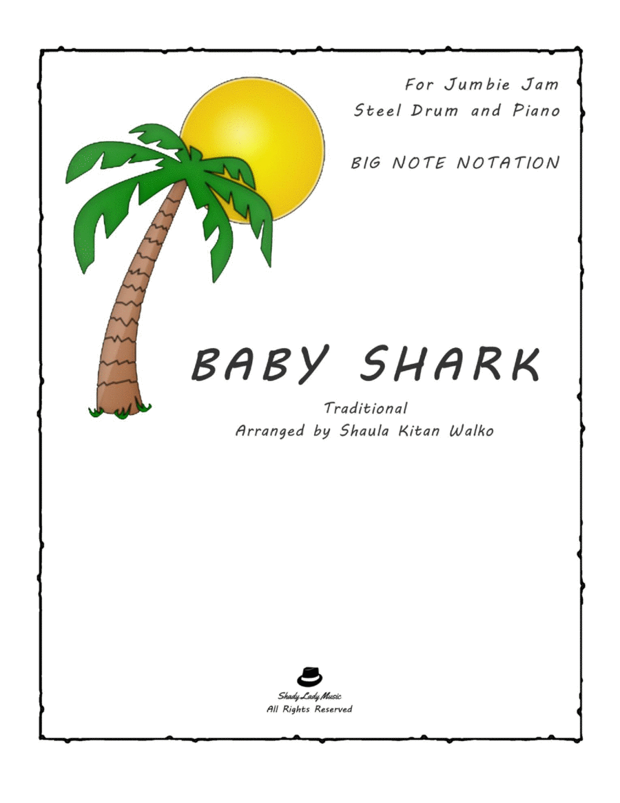 Baby Shark with Big Notes Easy Piano scores gallery preview page 1