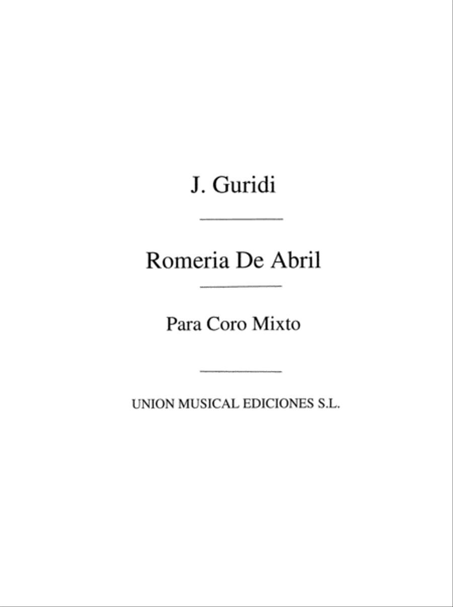Guridi: Romeria De Abril Habanera 4-Part scores gallery preview page 1
