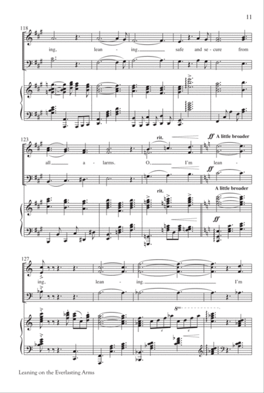 Leaning on the Everlasting Arms 3-Part scores gallery preview page 12