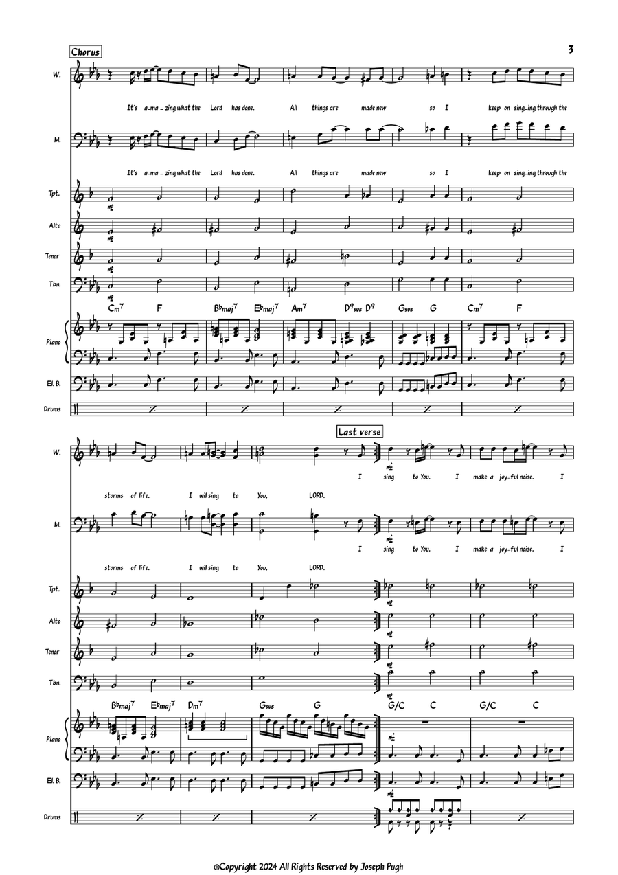 I Sing To You Lord Jazz Ensemble scores gallery preview page 3