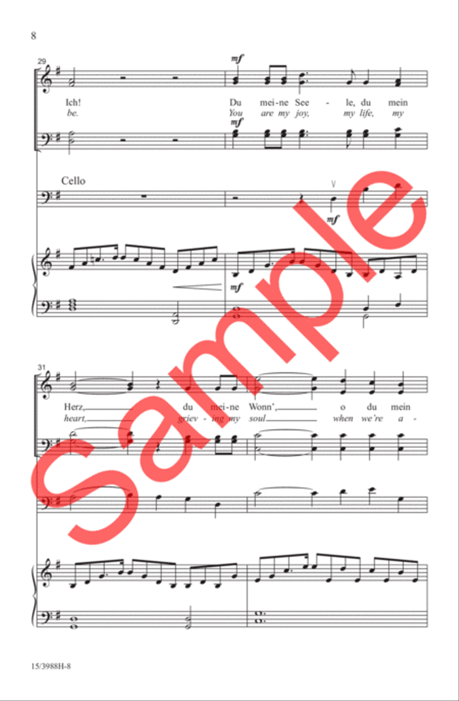 Widmung (Dedication) Widmung (Dedication) 4-Part scores gallery preview page 8