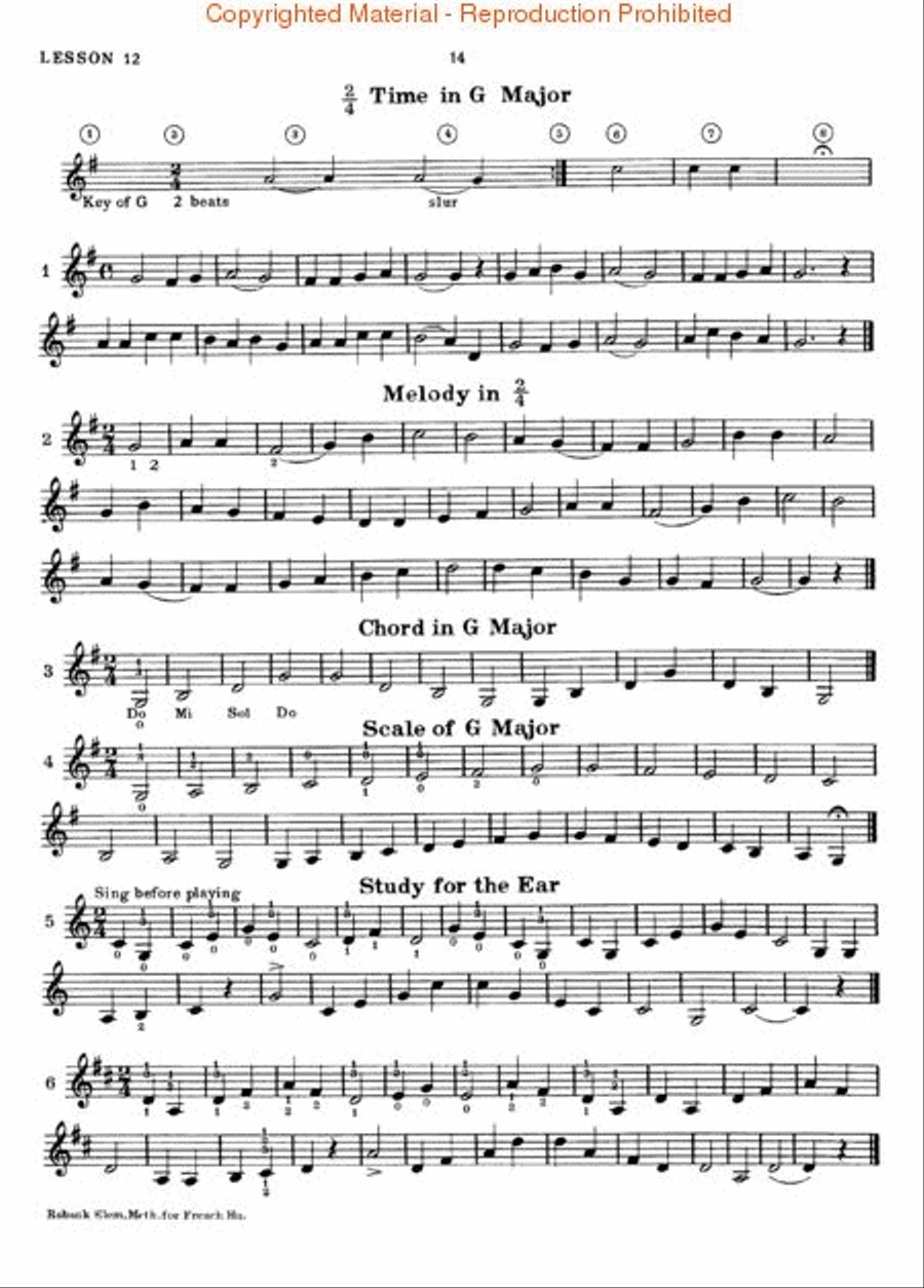 Rubank Elementary Method - French Horn in F or E-Flat and Mellophone