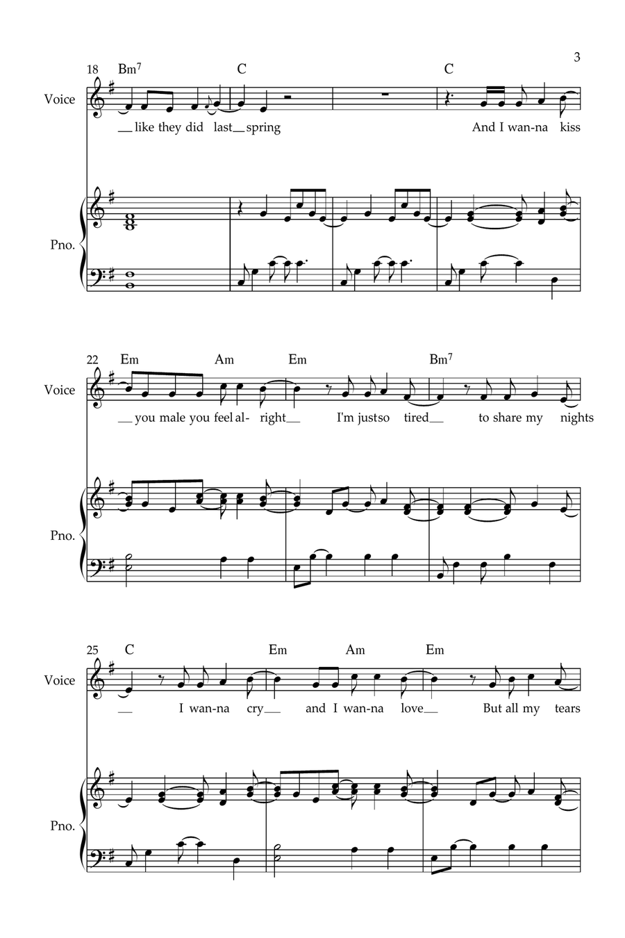 Another Love Piano, Vocal, Guitar scores gallery preview page 3