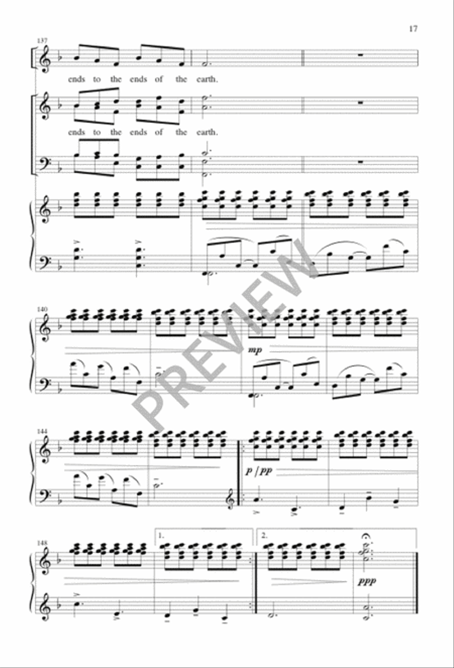 To the Ends of the Earth To the Ends of the Earth 4-Part scores gallery preview page 17