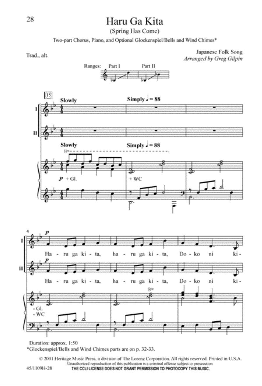 In Concert! for 2-part Choirs 2-Part scores gallery preview page 29