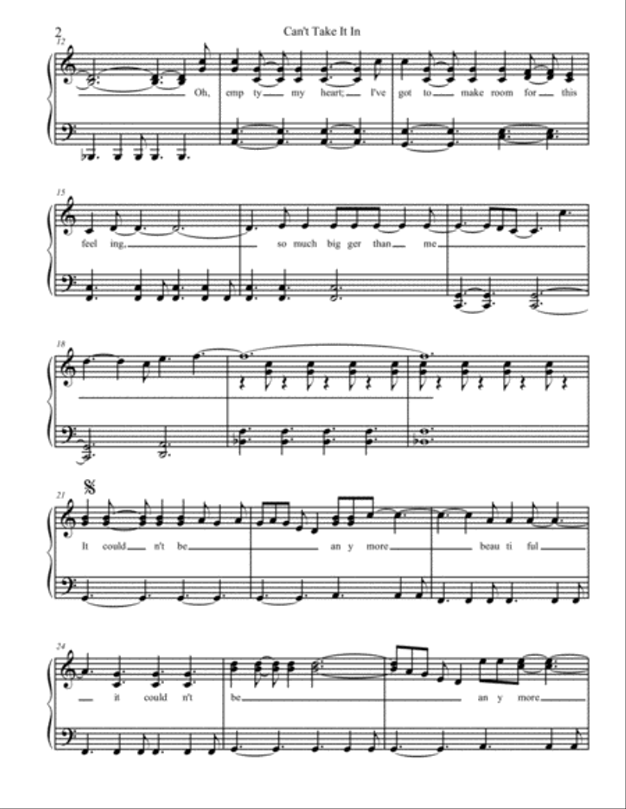Can't Take It In (movie Version) Small Ensemble scores gallery preview page 2
