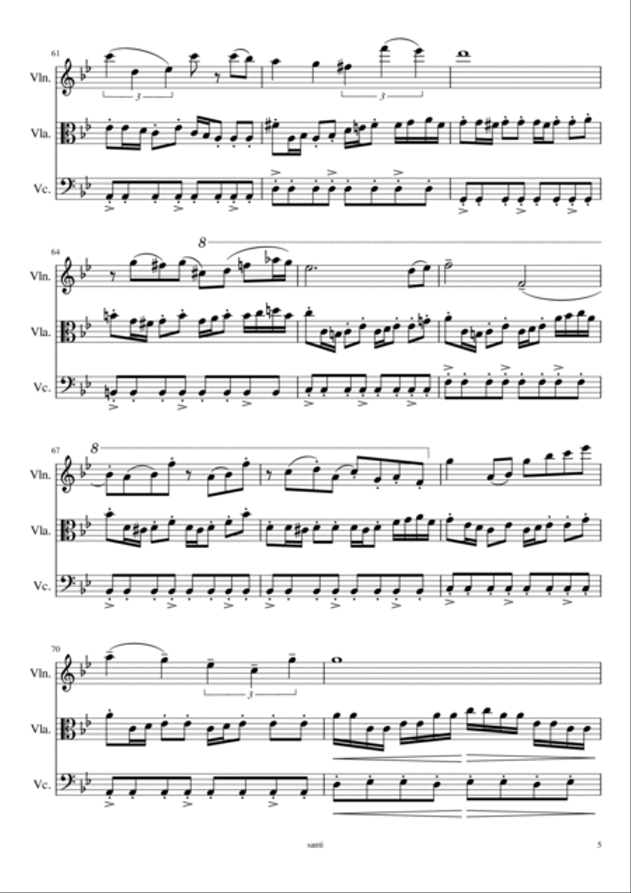 B Rossette String Trio scores gallery preview page 5