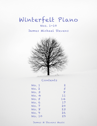 Book cover for Winterfelt Piano, Nos. 1-10 Book
