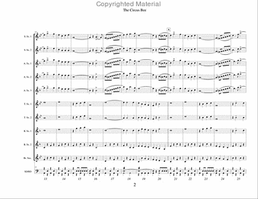 The Circus Bee Saxophone scores gallery preview page 3