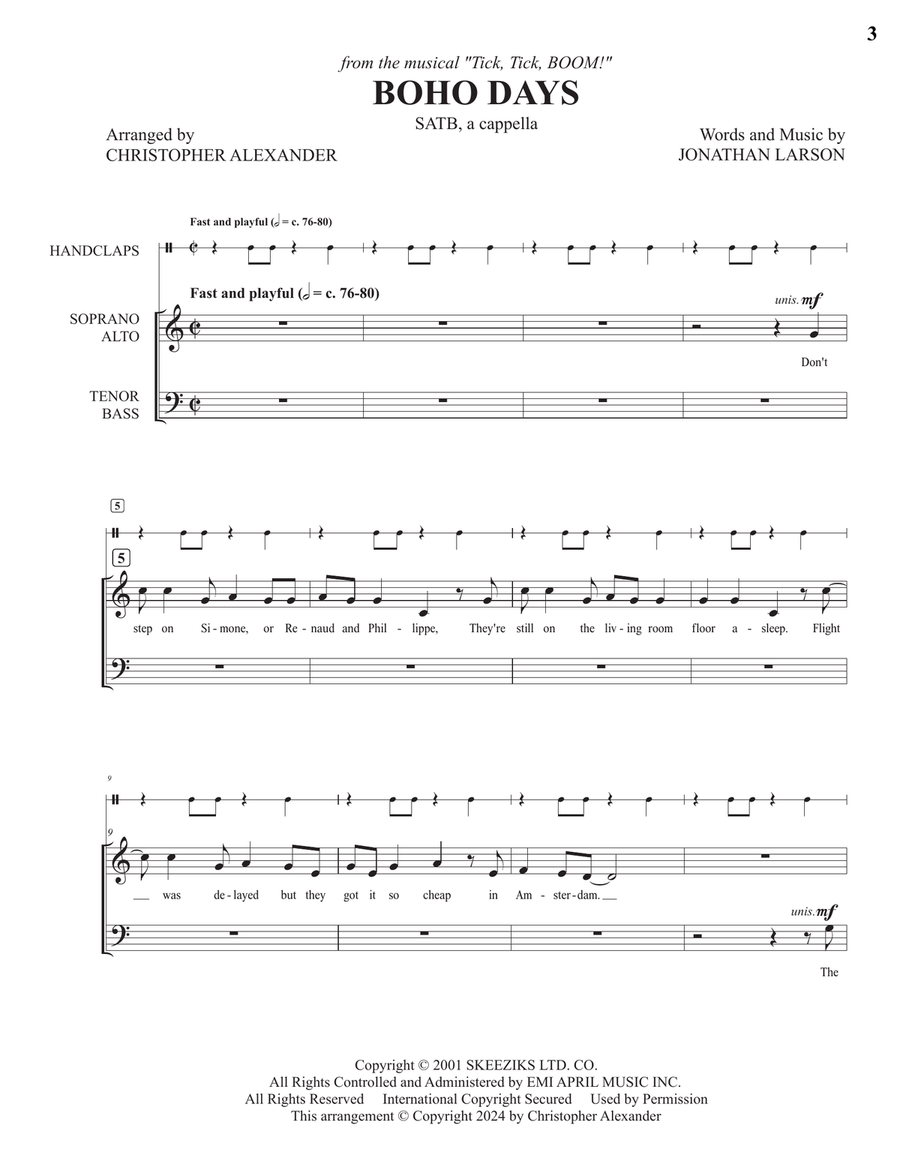 Boho Days 4-Part scores gallery preview page 3