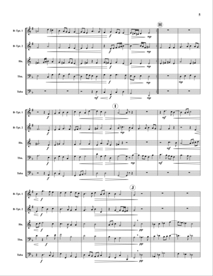 Five Renaissance Dances Brass Quintet scores gallery preview page 5